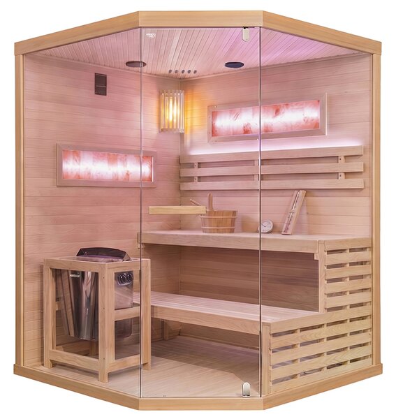 BPS-koupelny Finská sauna Relax LARK4 WD 150x150, 4-5 osob