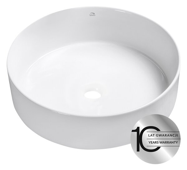 Laveo Umyvadlo na desku Desna ø36 cm - VUD_6236, keramika, bílé