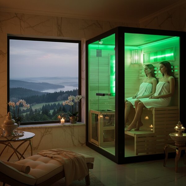 BPS-koupelny Finská sauna Relax FORSA1 BL 120x120, 2 osoby