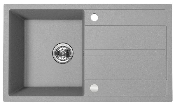 Kuchinox Viti, 1-komorový granitový dřez 760x440x175 mm + sifon, šedá, LAV-SBX_511Y