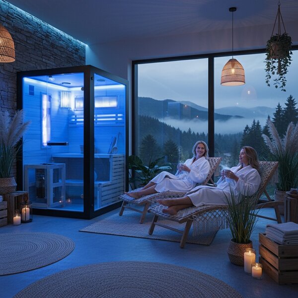 BPS-koupelny Finská sauna Relax FORSA1 BL 120x120, 2 osoby