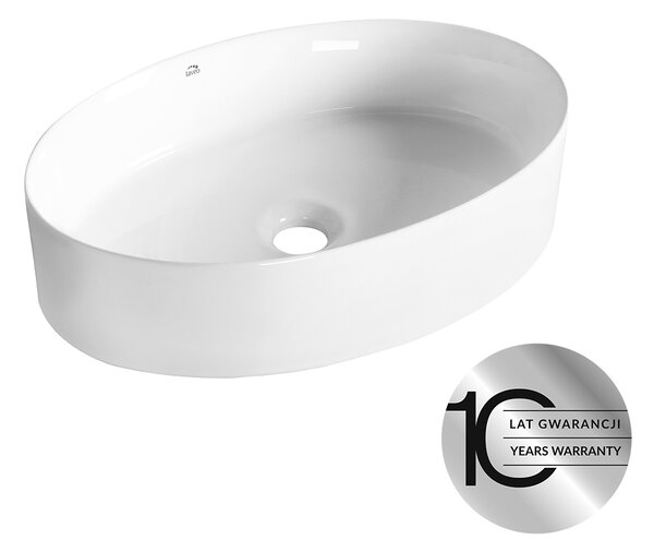 Laveo Desna, umyvadlo na desku 480x340x110 mm, bílá lesklá, LAV-VUD_6248