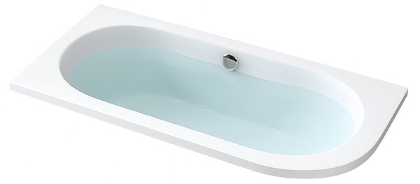 BPS-koupelny Akrylátová asymetrická vana k vestavbě EBI 150L 150x75 cm LEVÁ, bílá/chrom
