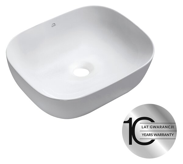 Laveo Mogami, umyvadlo na desku 505x405x140 mm, bílá lesklá, LAV-VUM_6250