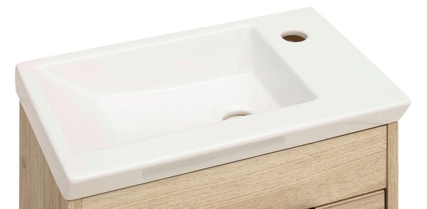 SKŘÍŇKA S UMYVADLEM, dub bianco, dub bianco, 45,5 cm Stylife - Koupelnové série, Online Only