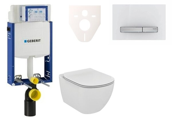 Cenově zvýhodněný závěsný WC set Geberit k zazdění + WC Ideal Standard Tesi 110.302.00.5NE8