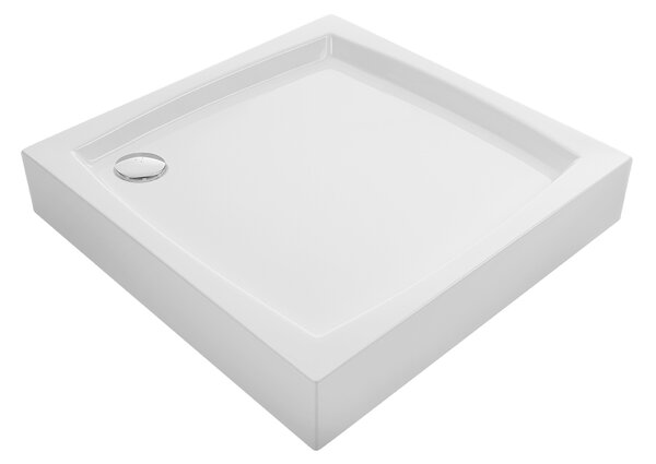 Laveo Desna, čtvercová akrylátová sprchová vanička 80x80x16 cm, bílá, LAV-JBD_686K