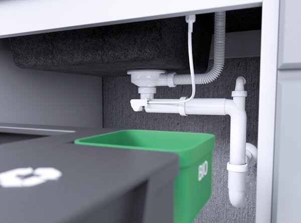 Laveo Sifon Space Saving pro granitové dřezy s 1 komorou - OKS_123T, nerez