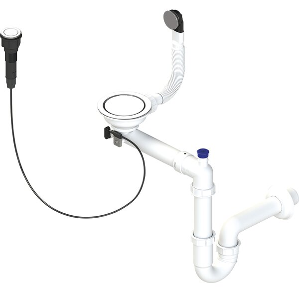 Laveo Sifon Space Saving pro granitové dřezy s 1 komorou - OKS_163T, nerez