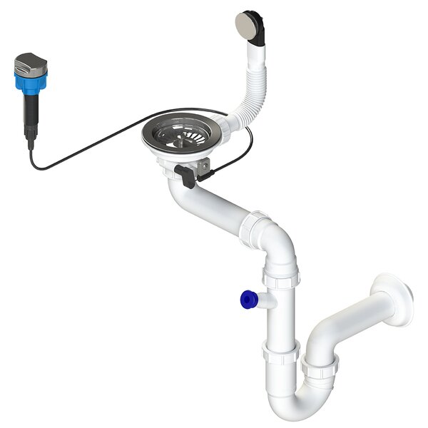 Laveo Sifon Space Saving pro granitové dřezy s 1 komorou - OKS_123T, nerez