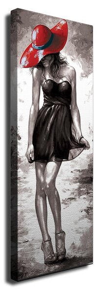 Wallity Obraz na plátně Beauty with hat PC107 30x80 cm