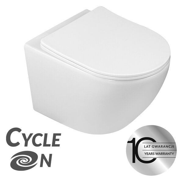 Laveo Závěsná WC mísa se SoftClose sedátkem Desna CycleOn - VMD_609S, bílá