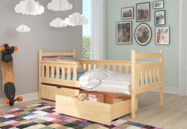 Dětská postel EMAN + matrace, 80x180, borovice