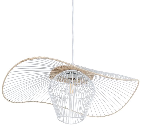 Závěsná lampa LUNGA Kov Bílá