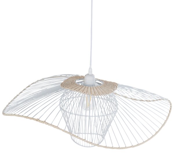 Závěsná lampa LUNGA Kov Bílá
