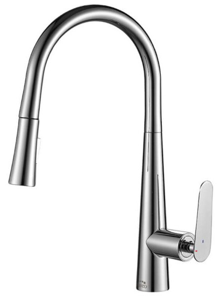 Laveo Nalda, kuchyňská baterie stojící h-415, chromová, LAV-BAY_069D