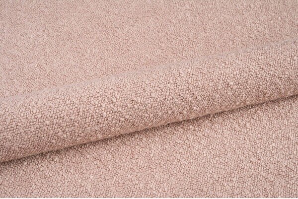 Světle růžová pohovka z textilie bouclé 210 cm Essen – Cosmopolitan Design