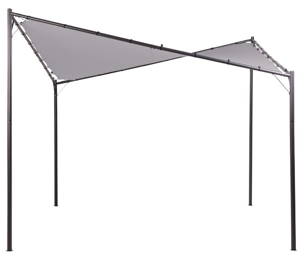 Zahradní pavilon AVENTINE Kov 300 cm 300 cm Šedá