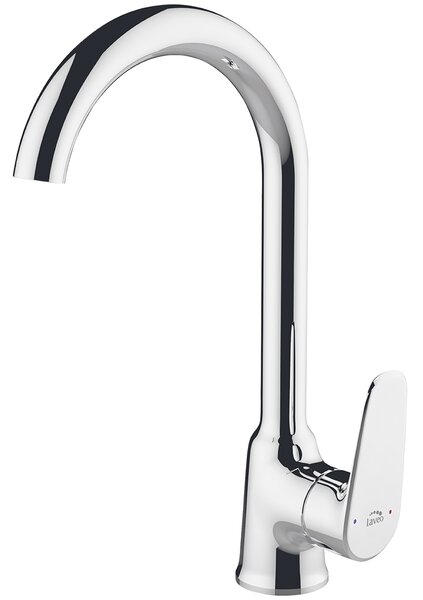 Laveo Rondo, kuchyňská baterie stojící h-302, chromová, LAV-BLX_068D