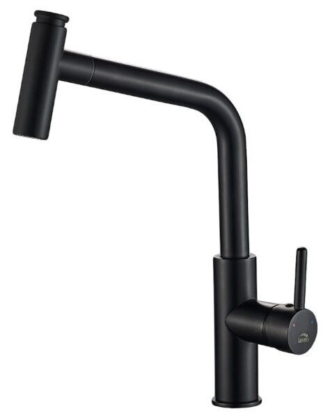 Laveo Toro, kuchyňská baterie stojící h-390, černá, LAV-BAX_769D