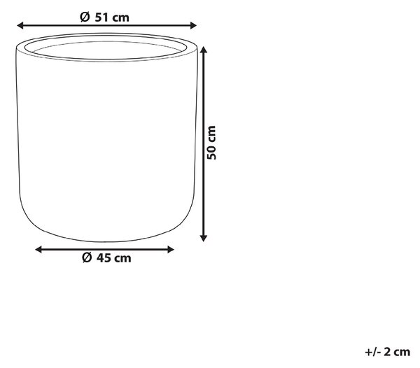 Květináč MESSENE 51 cm Světle šedá