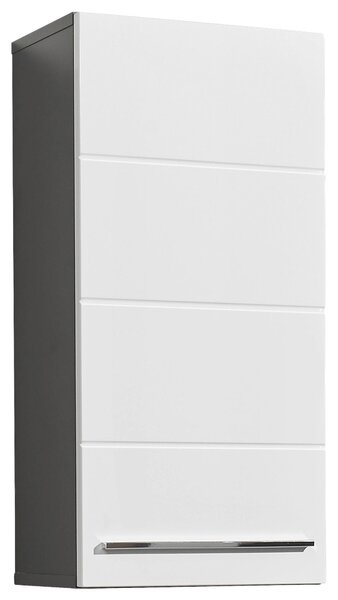 ZÁVĚSNÁ SKŘÍŇKA, vysoce lesklá bílá, antracitová, 34/70/23 cm Xora - Koupelnové série, Online Only