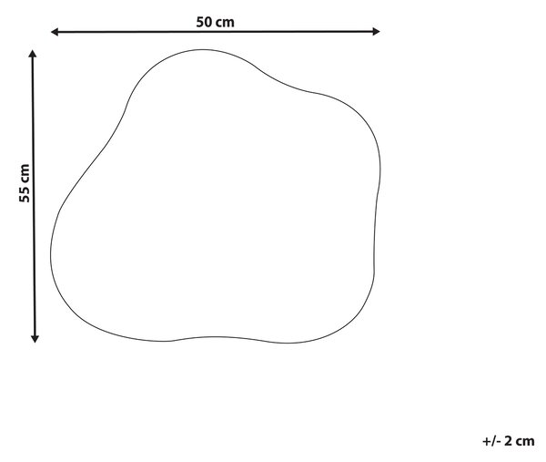 Zrcadlo BAGNEUX 50 cm 55 cm Stříbrná