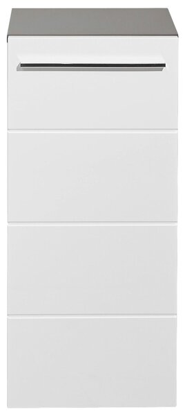 SPODNÍ SKŘÍŇKA, vysoce lesklá bílá, antracitová, 34/72/31 cm Xora - Koupelnové série, Online Only