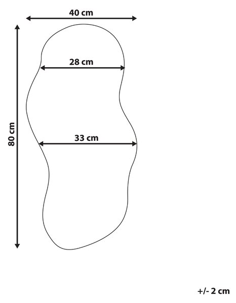 Zrcadlo AUXERRE 40 cm 80 cm Stříbrná