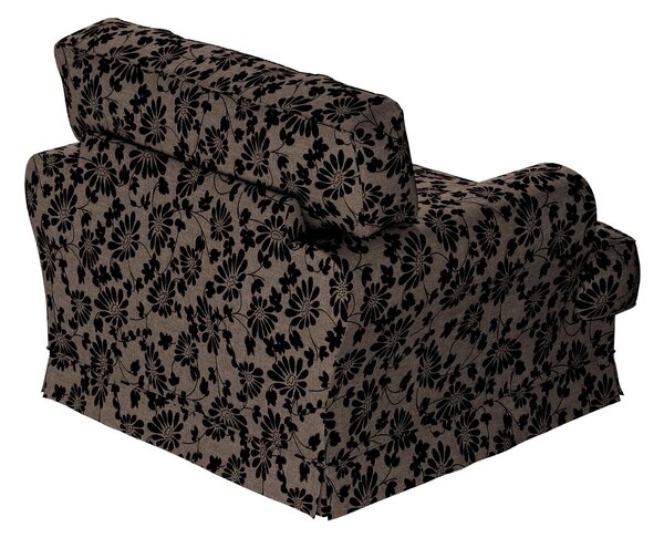 Potah na křeslo IKEA Ekeskog barva hnědá látka pletený vzor, vzorované