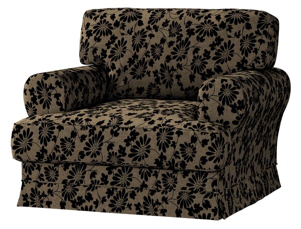 Potah na křeslo IKEA Ekeskog barva béžová látka pletený vzor, vzorované