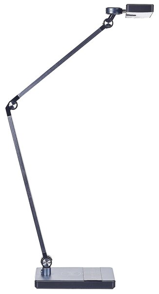 LED stolní lampa LACERTA s bezdrátovou nabíječkou Kov Černá