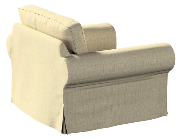Potah na křeslo IKEA Ektorp barva béžová látka pletený vzor