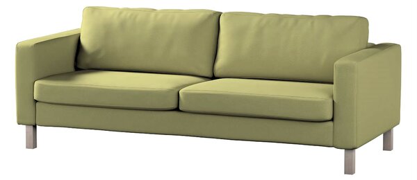 Potah na pohovku IKEA Karlstad 3-místná, nerozkládací, krátký barva zelená látka lesklé, sametová