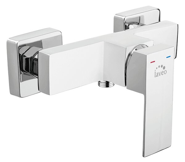 Laveo Kvadrato, sprchová baterie nástěnná h-120, chromová, LAV-BLQ_040D