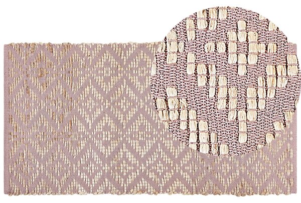 Koberec GERZE Růžová 80 x 150 cm Bavlna