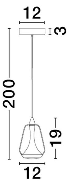 Minimalistický lustr Alish 1 Černá