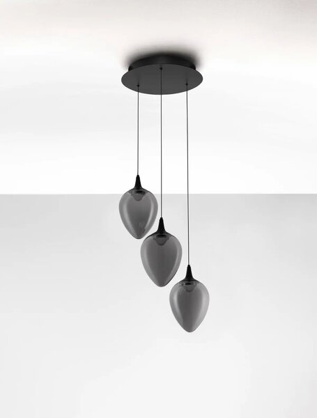Minimalistický lustr Nali 3 Černá