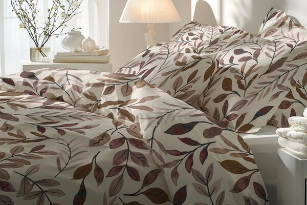 Florella Flanelové povlečení Kiery Beige Rozměr: 70x90 + 140x200 cm