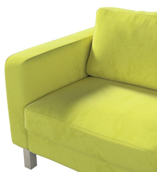 Potah na pohovku IKEA Karlstad 2-místná, nerozkládací, krátký barva zelená látka lesklé, sametová