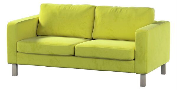 Potah na pohovku IKEA Karlstad 2-místná, nerozkládací, krátký barva zelená látka lesklé, sametová