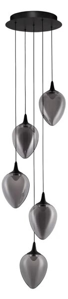 Minimalistický lustr Nali 5 Černá