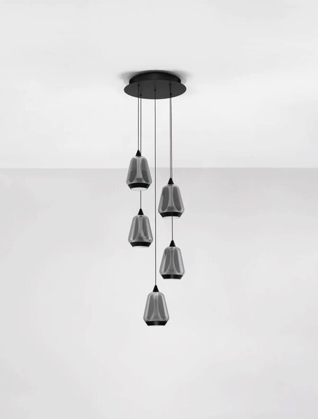 Minimalistický lustr Alish 5 Černá