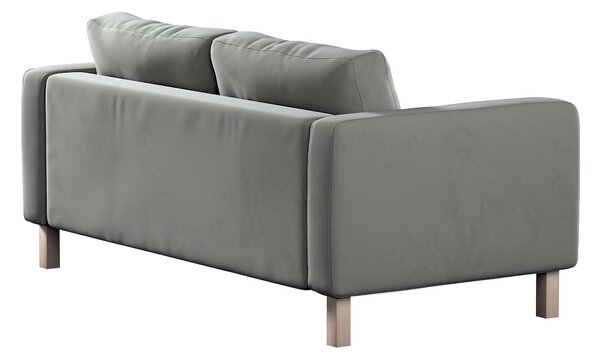 Potah na pohovku IKEA Karlstad 2-místná, nerozkládací, krátký barva šedá látka lesklé, sametová