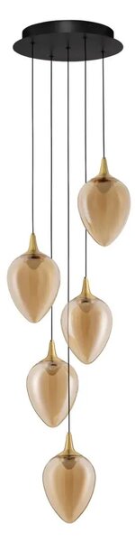 Minimalistický lustr Nali 5 Zlatá