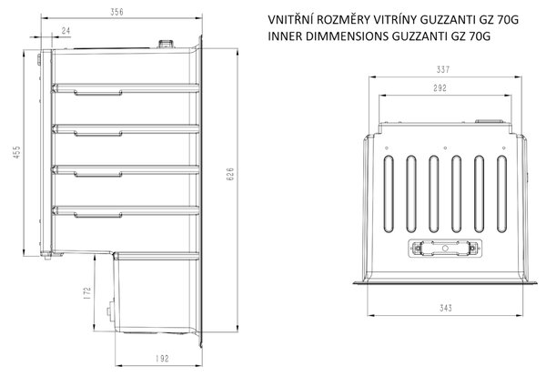 Chladící vitrína Guzzanti GZ 70G Guzzanti