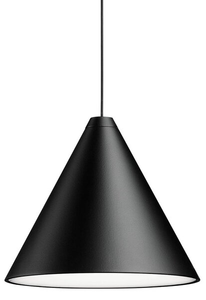 Závěsná svítidlo FLOS, STRING, stmívatelné, Černá, Obývací pokoj, Hliník, Design