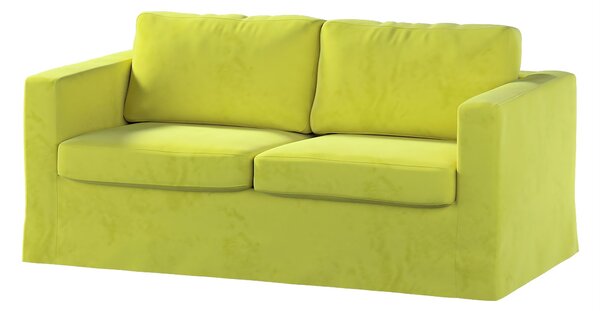 Potah na pohovku IKEA Karlstad 2-místná , nerozkládací, dlouhý barva zelená látka lesklé, sametová