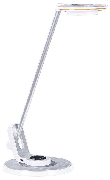 LED stolní lampa CORVUS se stmívačem Kov Bílá/Stříbrná