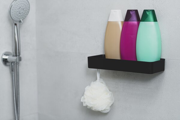 Kuchinox APO, nástěnná polička 286x108x43 mm, černá matná, LAV-AKA_701T